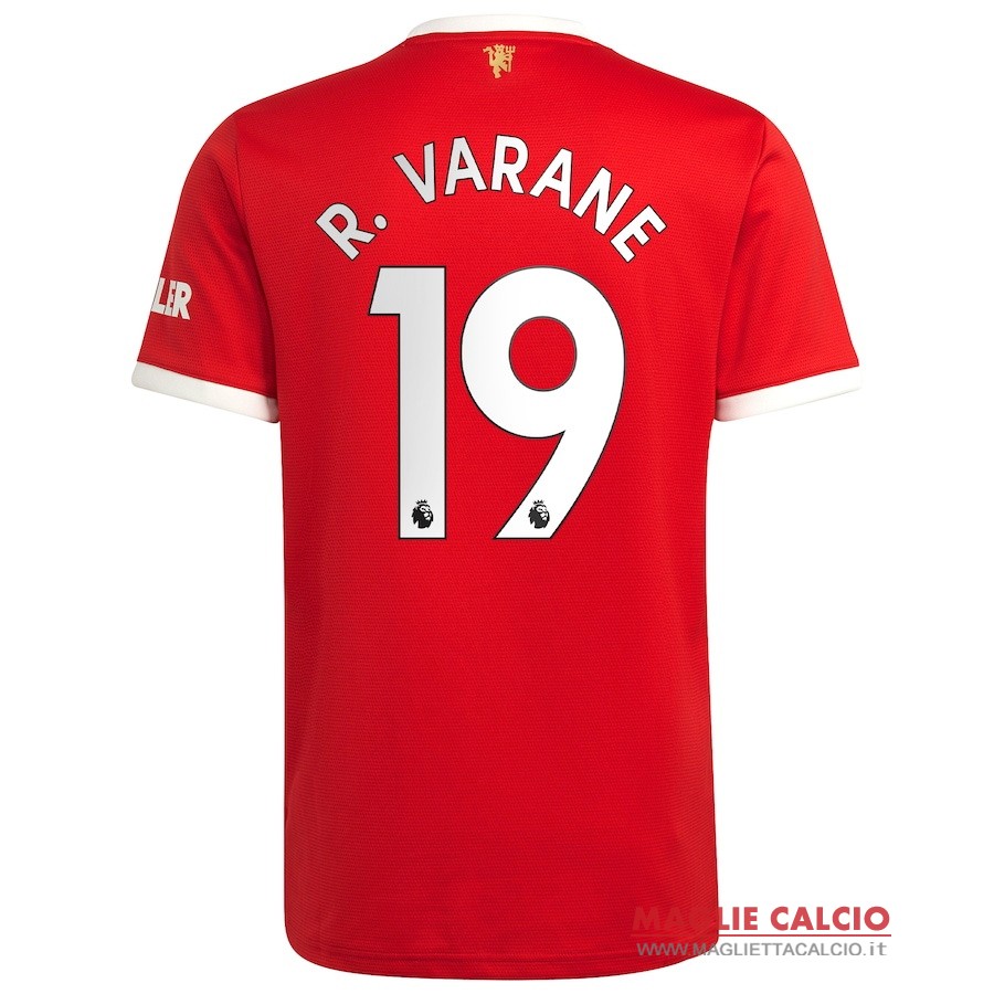 nuova maglietta manchester united 2021-2022 r. varane 19 prima